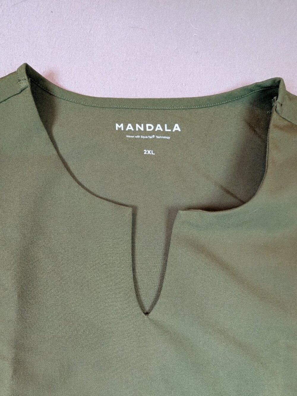 Mandala Women's Scrub Top Olive Green 2XL